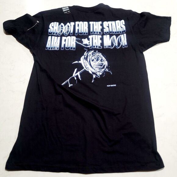 NWT Pop Smoke Shoot For The Stars Aim For The Moon Album Shirt Mens Size Medium - Picture 2 of 8